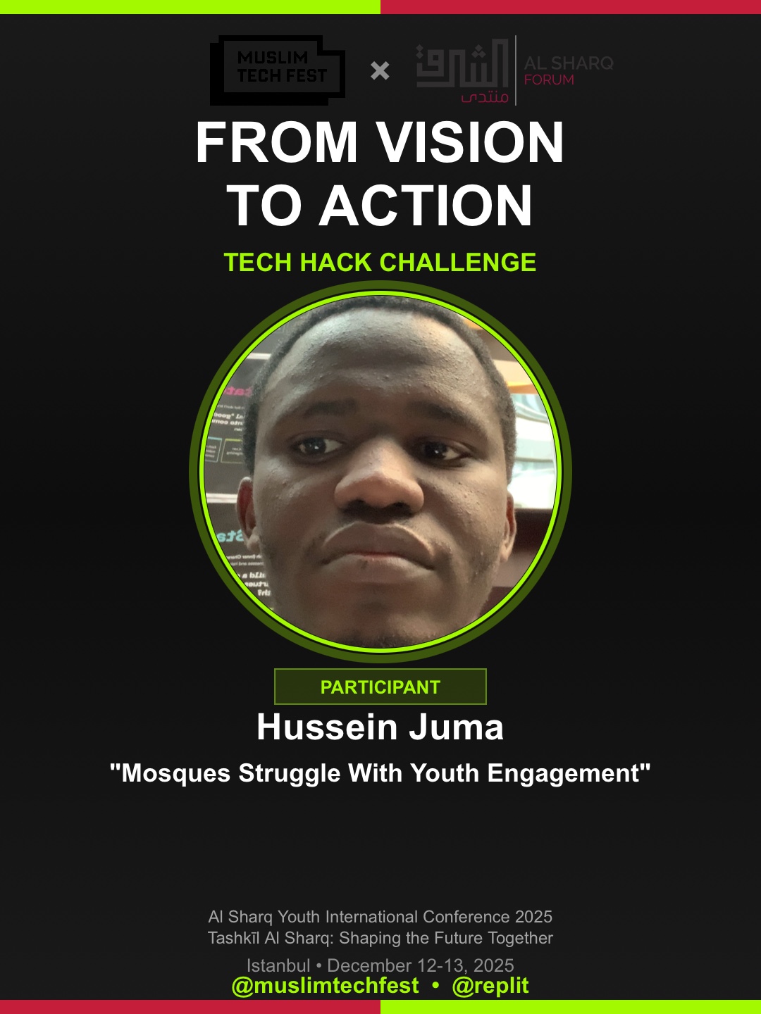 Hussein Juma's Tech Hack Challenge Certificate